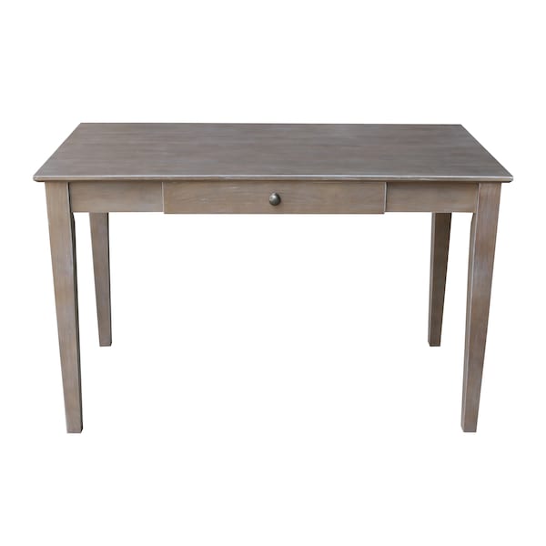 International Concepts Writing Desk with Drawer 26 in D X 26 H, 30 W X Hardwood, Washed Gray Taupe OF09-41 - main
